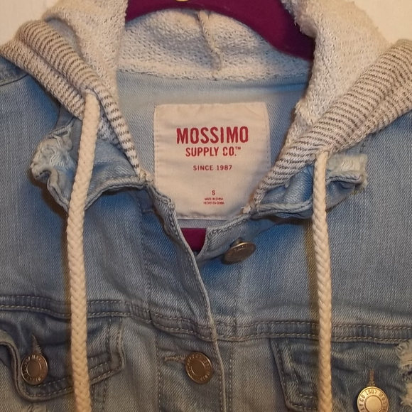 Mossimo Hooded Jean Jacket Size Small - Picture 4 of 8